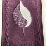 Набор ковриков для ванной Dorean ЛИСТИК малиновый 50х60, 60х100, фото, фотография