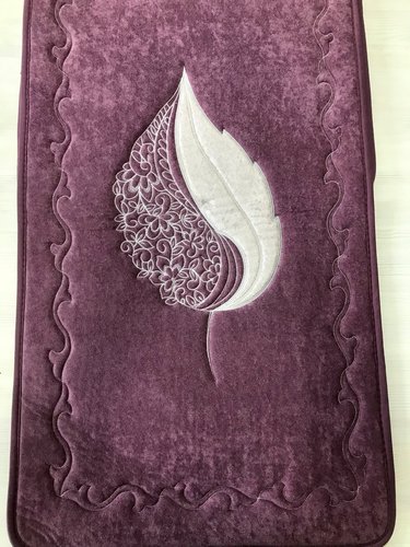 Набор ковриков для ванной Dorean ЛИСТИК малиновый 50х60, 60х100, фото, фотография