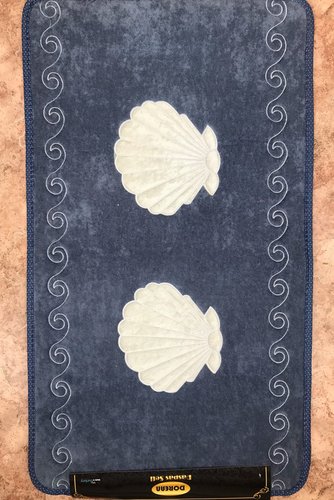 Набор ковриков для ванной Dorean РАКУШКА синий 50х60, 60х100, фото, фотография