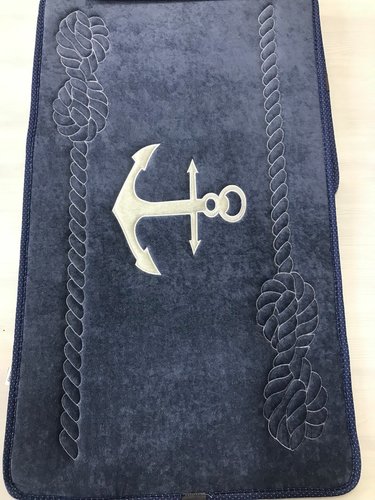 Набор ковриков для ванной Dorean ЯКОРЬ синий 50х60, 60х100, фото, фотография