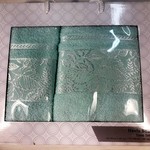 Подарочный набор полотенец для ванной 50х90, 70х140 Efor BOTANIK хлопковая махра ментоловый, фото, фотография