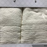 Подарочный набор полотенец для ванной 50х90, 70х140 Efor FITILLI BORDUR хлопковая махра кремовый, фото, фотография