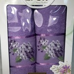 Подарочный набор полотенец для ванной 50х90, 70х140 Efor LEYLAK хлопковая махра светло-лиловый, фото, фотография