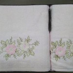 Подарочный набор полотенец для ванной 50х90, 70х140 Sikel DEMET HERCAI бамбуково-хлопковая махра розовый, фото, фотография