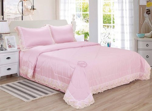 Постельное белье без пододеяльника с одеялом Sofi De Marko ТИАРА шёлк лиловый 1,5 спальный, фото, фотография
