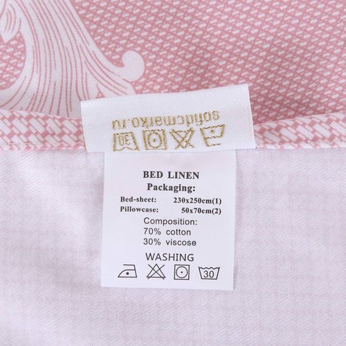 Постельное белье без пододеяльника с одеялом Sofi De Marko МЭЛОДИ хлопковый сатин розовый семейный, фото, фотография
