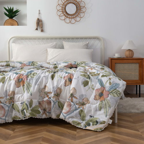 Одеяло Sofi De Marko АЗИЗА микроволокно/хлопок зелёный 160х220, фото, фотография