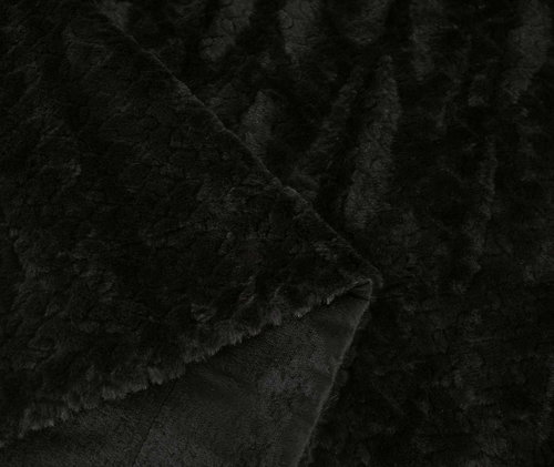 Плед-покрывало Sofi De Marko ТЕОДОР искусственный мех чёрный 160х220, фото, фотография