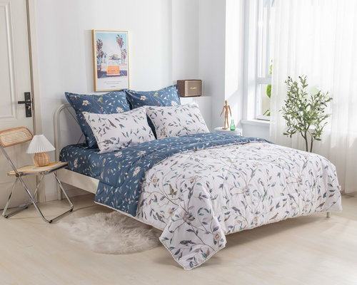 Постельное белье без пододеяльника с одеялом Sofi De Marko БЕРНАДЕТТ хлопковый сатин V33 1,5 спальный, фото, фотография