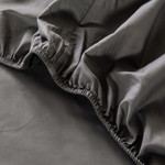 Простынь на резинке с наволочками Sofi De Marko ГАББИ хлопковый сатин серый 160х200+30, фото, фотография