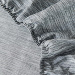 Простынь на резинке с наволочками Sofi De Marko ТАБИО хлопковый сатин чёрно-белый 90х190+30, фото, фотография