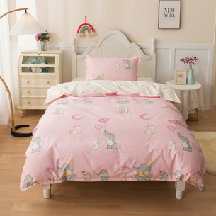 Детское постельное белье Sofi De Marko ЭЛИОТ хлопковый сатин розовый 1,5 спальный