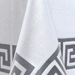 Скатерть прямоугольная Karna KARDEA жаккард белый 150х220, фото, фотография