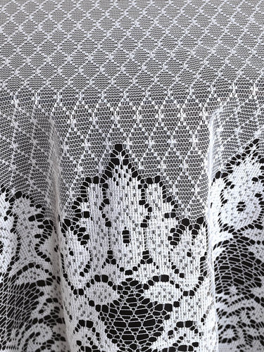Скатерть круглая Karna MARION полиэстер белый D=150, фото, фотография