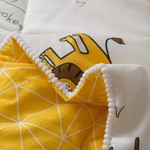Детское постельное белье без пододеяльника с одеялом Sofi De Marko AFRICA хлопковый сатин жёлтый 1,5 спальный, фото, фотография