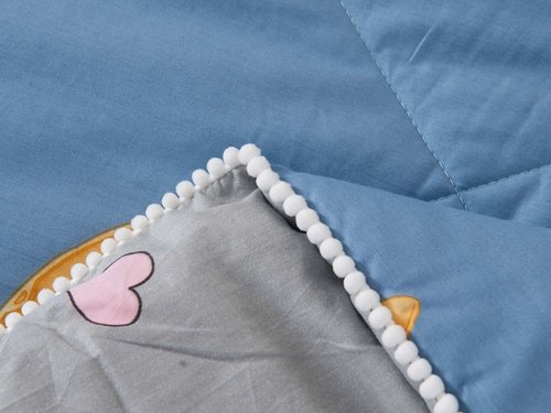 Детское постельное белье без пододеяльника с одеялом Sofi De Marko MOON хлопковый сатин 1,5 спальный, фото, фотография