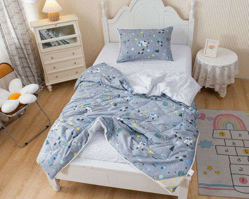 Детское постельное белье без пододеяльника с одеялом Sofi De Marko АСТРОНАВТ хлопковый сатин 1,5 спальный, фото, фотография