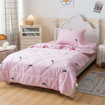 Детское постельное белье без пододеяльника с одеялом Sofi De Marko КАСАТКА хлопковый сатин розовый 1,5 спальный, фото, фотография