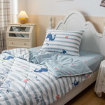 Детское постельное белье без пододеяльника с одеялом Sofi De Marko КИТ хлопковый сатин 1,5 спальный, фото, фотография