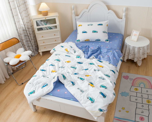Детское постельное белье без пододеяльника с одеялом Sofi De Marko РЕТРО хлопковый сатин белый 1,5 спальный, фото, фотография
