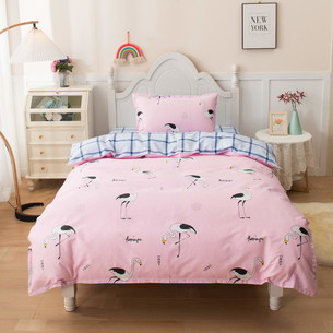 Детское постельное белье Sofi De Marko FLAMINGO хлопковый сатин розовый 1,5 спальный