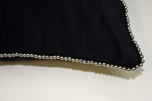 Декоративная наволочка Sofi De Marko ШАРЛОТА велюр черный 45х45, фото, фотография