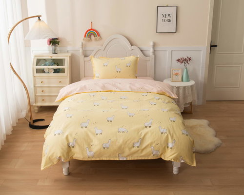 Детское постельное белье Sofi De Marko АЛЬПАКА хлопковый сатин жёлтый 1,5 спальный, фото, фотография