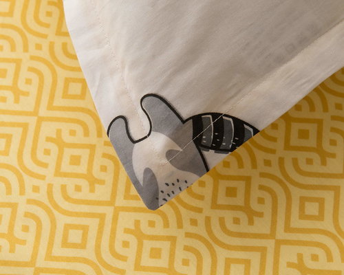 Детское постельное белье Sofi De Marko ЗВЕРУШКИ хлопковый сатин жёлтый 1,5 спальный, фото, фотография