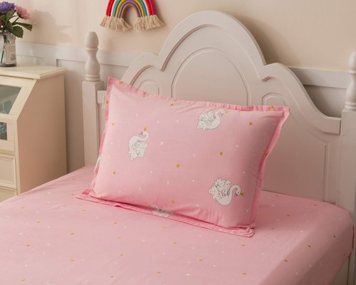 Детское постельное белье Sofi De Marko ЛЕБЕДУШКА хлопковый сатин персиковый 1,5 спальный, фото, фотография