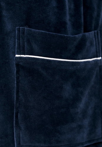 Халат женский Sofi De Marko ВЕНЕРА хлопковый велюр синий S, фото, фотография