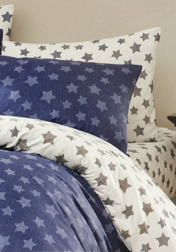 Постельное белье Karven LIGHT хлопковый ранфорс navy blue 1,5 спальный, фото, фотография