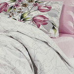 Постельное белье Karven RIELLA хлопковый ранфорс pink 1,5 спальный, фото, фотография