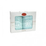 Подарочный набор полотенец для ванной 50х90, 70х140 Karven PINK DAMAKS хлопковая махра ментоловый, фото, фотография