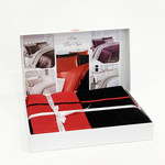 Постельное белье Karven DUET STYLE хлопковый сатин red/blac евро, фото, фотография