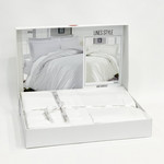 Постельное белье Karven LINES STIL хлопковый сатин white евро, фото, фотография