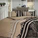 Постельное белье Karven WALS хлопковый ранфорс brown евро, фото, фотография