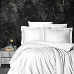 Постельное белье Karven SARE хлопковый сатин-жаккард white евро, фото, фотография