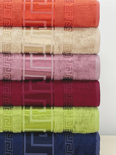 Набор полотенец для ванной 6 шт. Cestepe GREK бамбуковая махра V1 50х90, фото, фотография