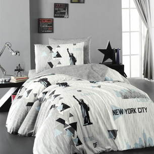 Детское постельное белье Karven YOUNG STYLE хлопковый ранфорс new york 1,5 спальный