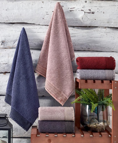 Подарочный набор полотенец для ванной 50х90, 70х140 Karven STORE хлопковая махра бежевый, фото, фотография