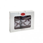 Подарочный набор полотенец для ванной 50х90, 70х140 Karven Y DAMASK хлопковая махра шоколадный, фото, фотография