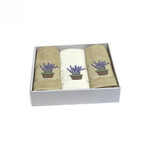 Подарочный набор полотенец для ванной 50х90(2), 70х140(1) Karven LAVANTA 1 хлопковая махра бежевый, фото, фотография