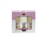 Подарочный набор полотенец для ванной 50х90(2), 70х140(1) Karven LAVANTA 1 хлопковая махра бежевый, фото, фотография