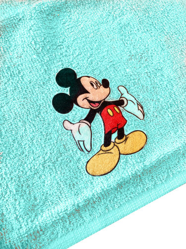 Набор кухонных полотенец 30х50 см (3 шт.) Karven МИККИ МАУС хлопковая махра розовый/голубой, фото, фотография