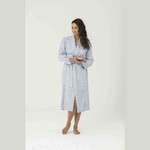 Халат женский Tivolyo Home GRANT бамбук/полиэстер голубой S/M, фото, фотография
