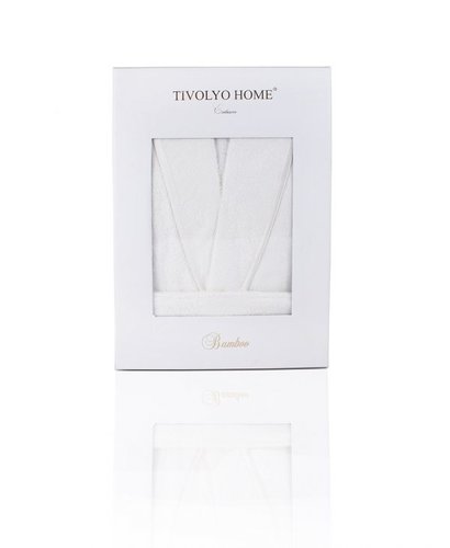 Халат женский Tivolyo Home BAMBURA бамбук/полиэстер бордовый S/M, фото, фотография