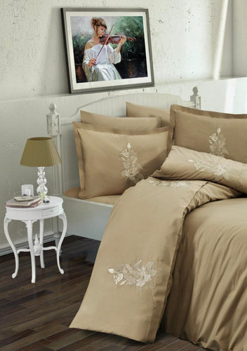 Постельное белье Essen ROZERIN хлопковый сатин kapicino евро, фото, фотография