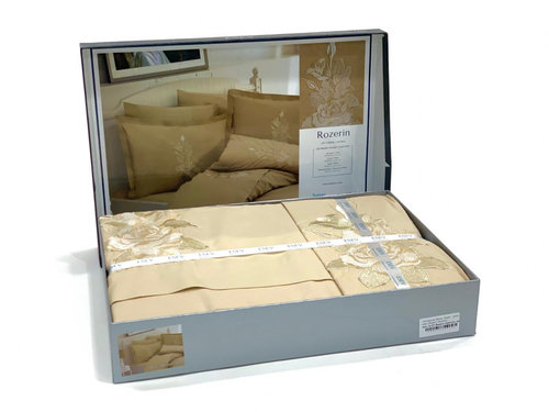 Постельное белье Essen ROZERIN хлопковый сатин kapicino евро, фото, фотография