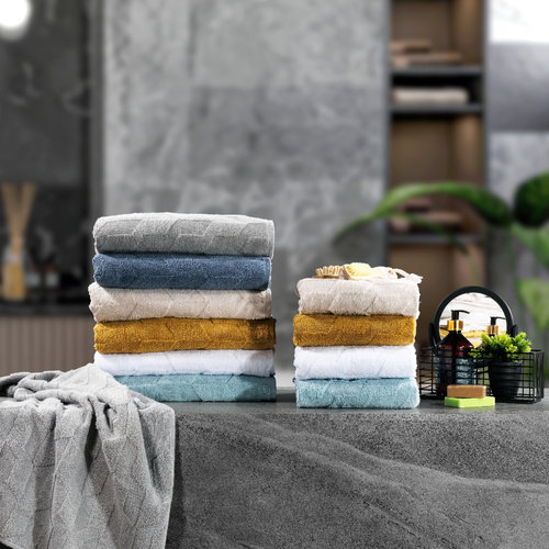 Полотенце для ванной Zebra Casa EVA хлопковая махра бежевый 70х140, фото, фотография