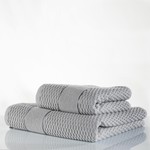 Полотенце для ванной Zebra Casa MIEL хлопковая махра серый 50х90, фото, фотография